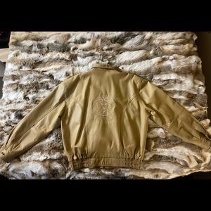 Mens Versace leather jacket sz xl